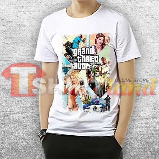 Тениска "Grand Theft Auto" - F45 - FIVE