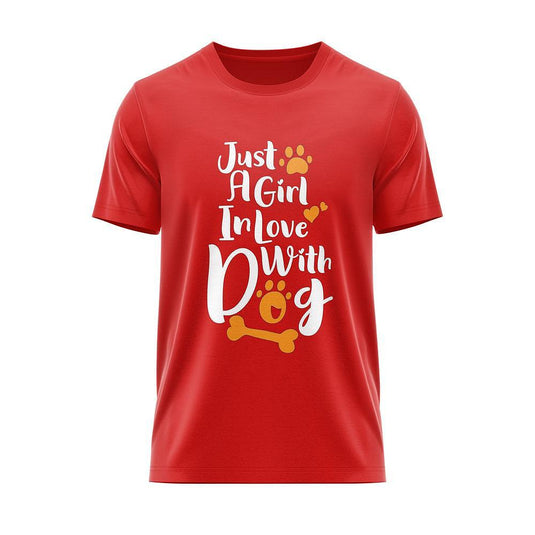 Тениска A Girl In Love Whit Dog