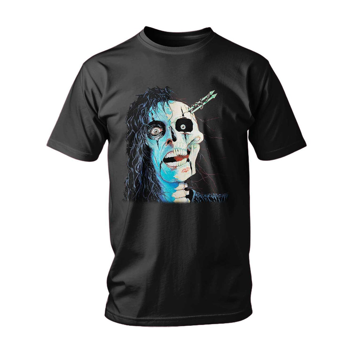 Tricou Alice Cooper Skull & Makeup Design