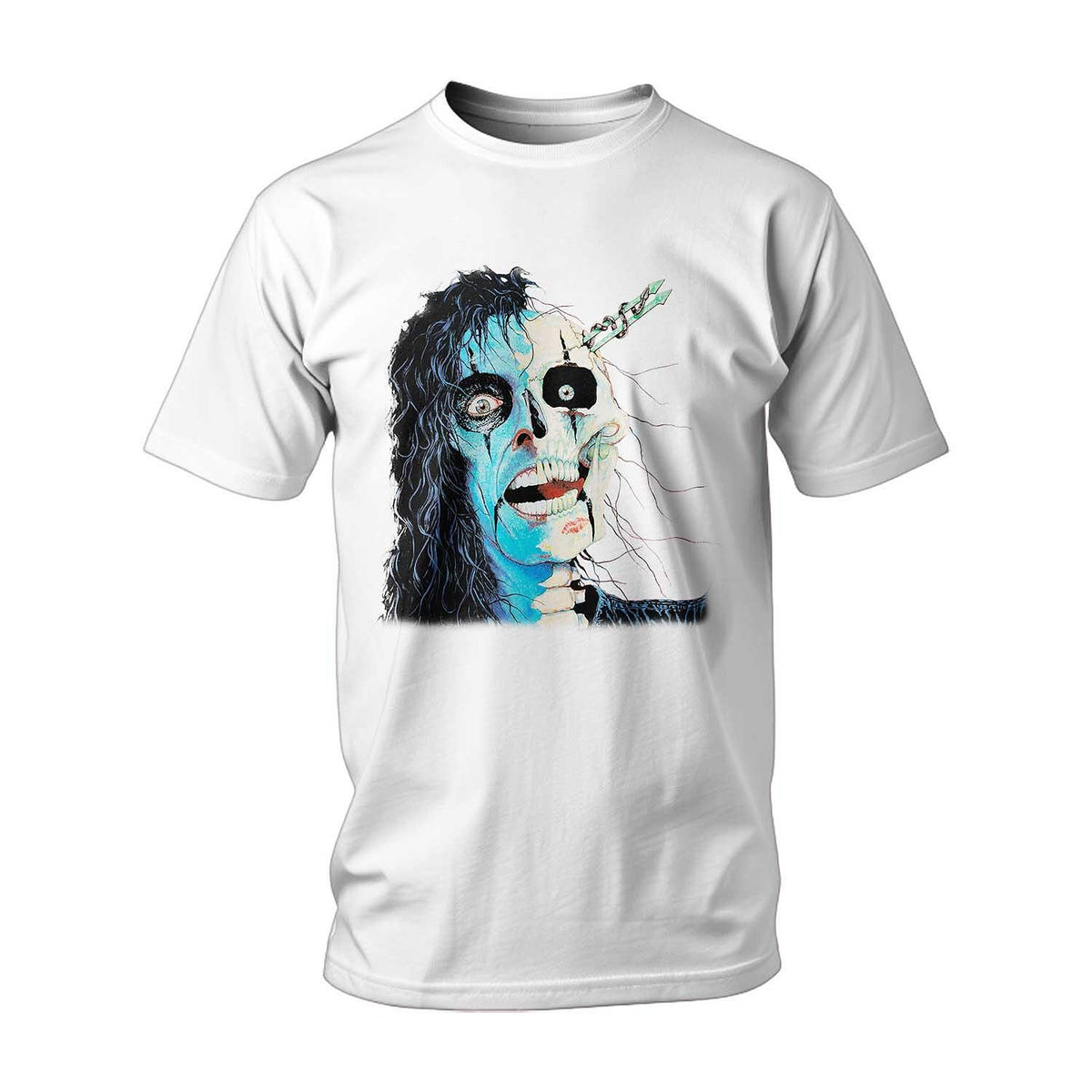 Tricou Alice Cooper Skull & Makeup Design