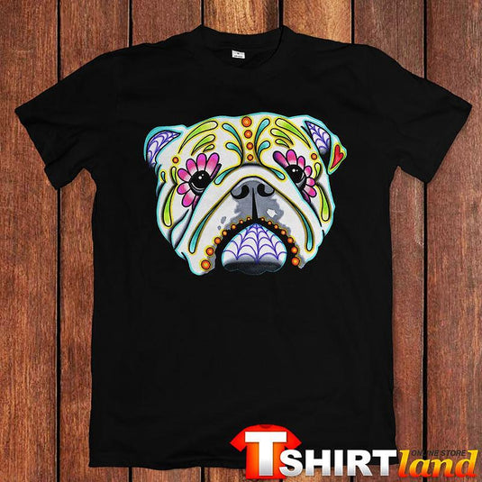 Тениска Art Dog Head Flowers