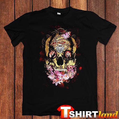 Тениска "Flowered Skull''