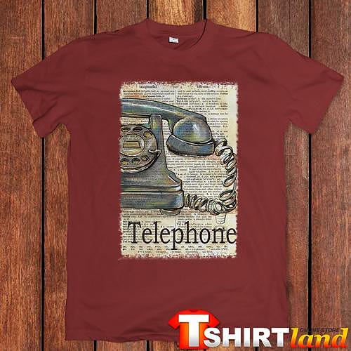 Тениска "Retro Telephone - Paper Art"