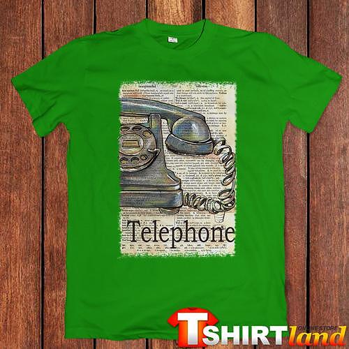 Тениска "Retro Telephone - Paper Art"