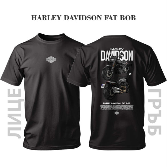 Тениска BLACK HARLEY DAVIDSON FAT BOB