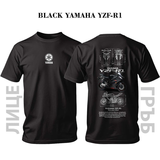 Тениска Black YAMAHA YZF-R1
