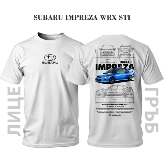 Тениска BLUE SUBARU IMPREZA WRX STI
