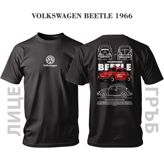 Тениска RED RETRO VOLKSWAGEN BEETLE 1966