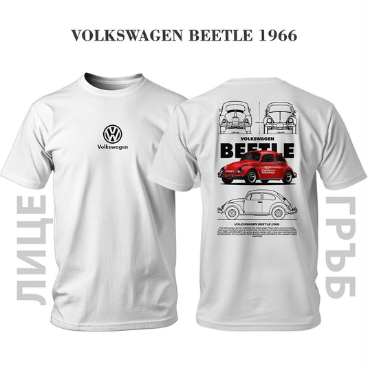 Тениска RED RETRO VOLKSWAGEN BEETLE 1966