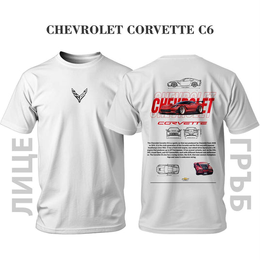 Тениска RED CHEVROLET CORVETTE C6