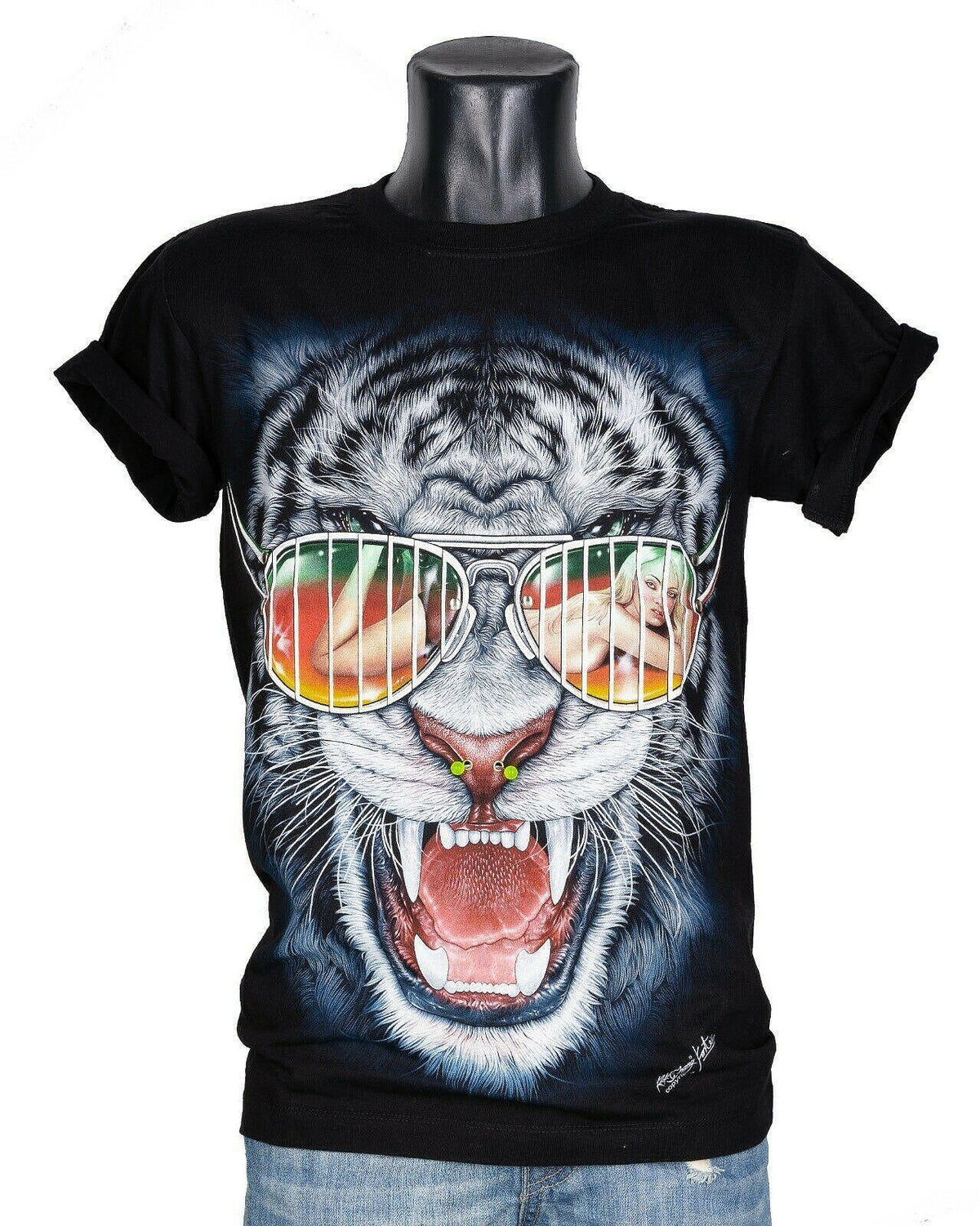 T-shirt Cool White Tiger 3D-78