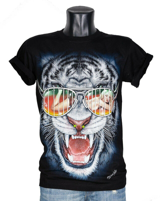 Тениска Cool White Tiger 3D-78