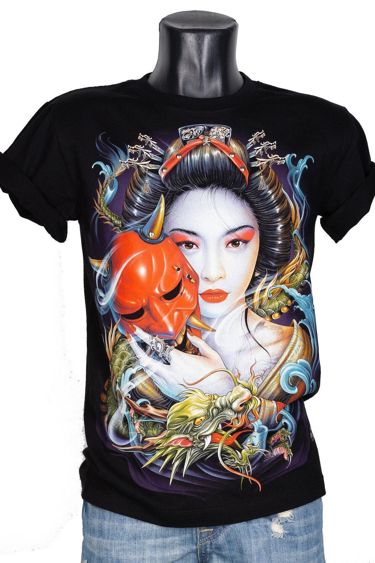 T-shirt Demon Dragon Geisha 4D-07