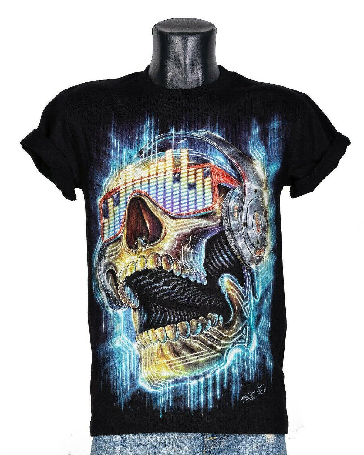 T-shirt Disco Music Head 3D-85