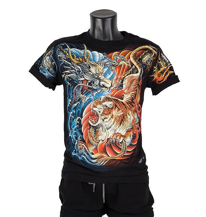 T-shirt Dragon and Tiger's Fight FHD-54
