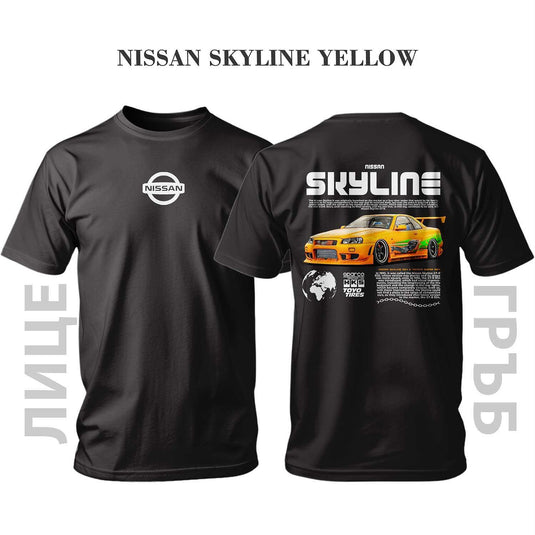 Тениска YELLOW NISSAN SKYLINE R34