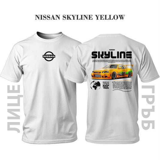 Тениска YELLOW NISSAN SKYLINE R34