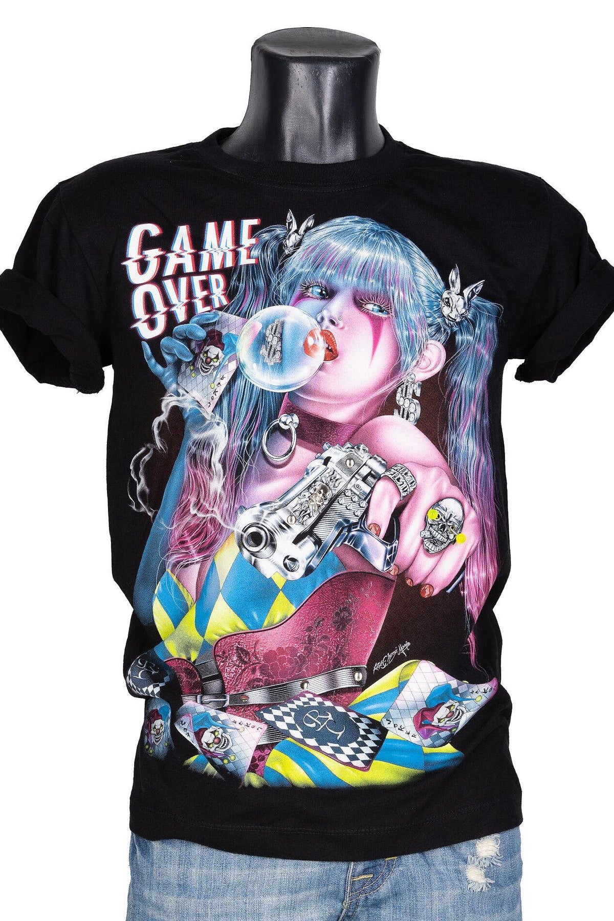 T-shirt Game Over Playboy Girl 4D-10