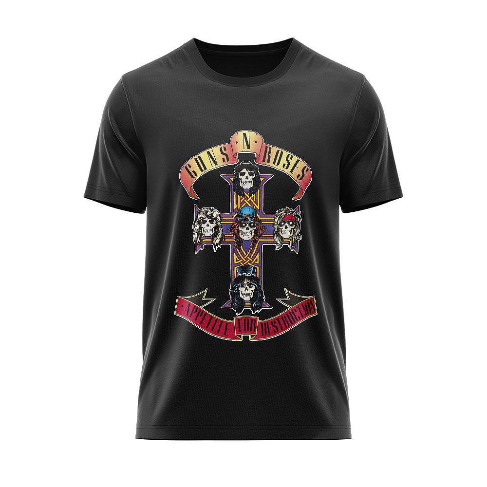Tениска Guns 'N' Roses - Appetite for Destruction Cross Logo