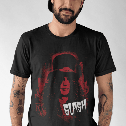 Tениска Guns 'N' Roses Slash Curly Hair & Rock’n’Roll
