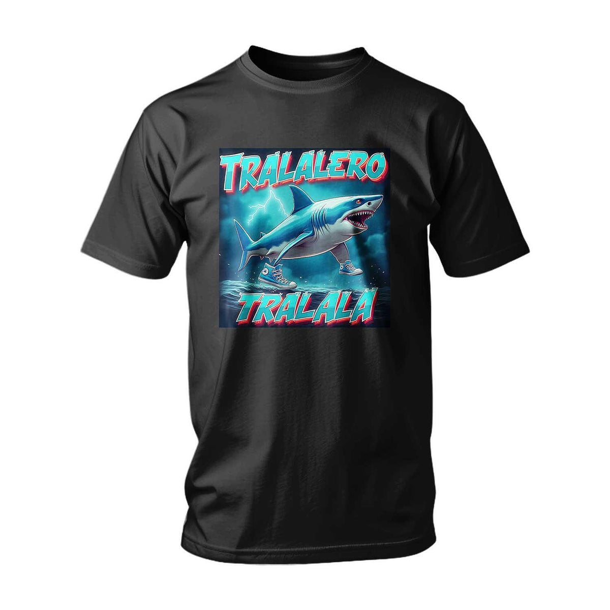 T-shirt ITALIAN BRAINROT TRALALERO TRALALA SHARK THUNDERSTORM