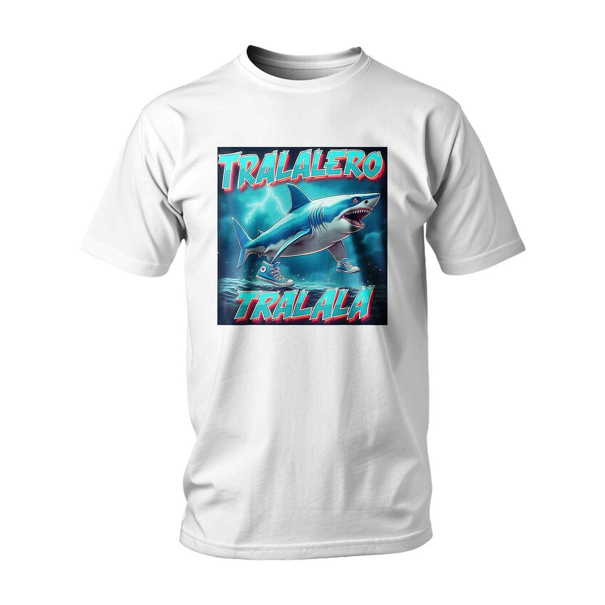 T-shirt ITALIAN BRAINROT TRALALERO TRALALA SHARK THUNDERSTORM
