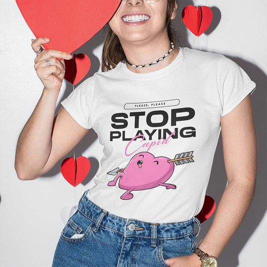 Тениска Stop Playing Cupid