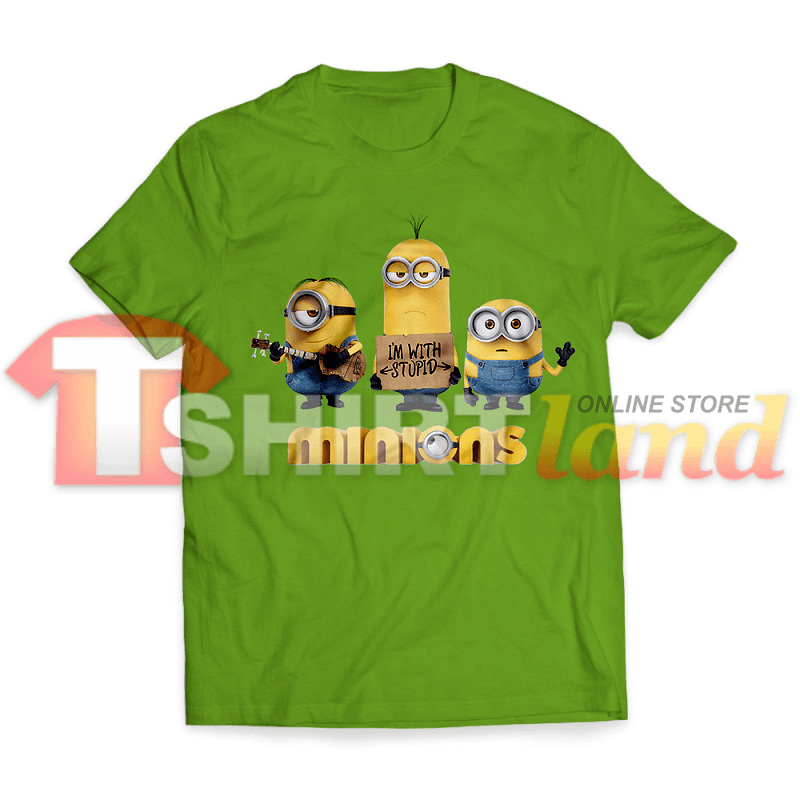 T-shirt Minions I'm with Stupid