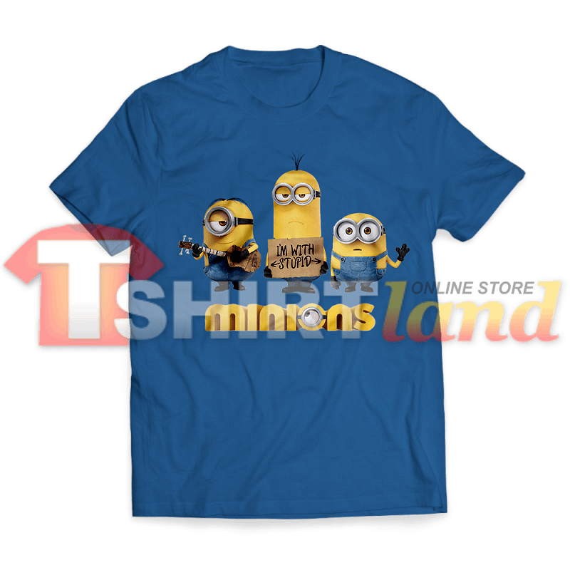 T-shirt Minions I'm with Stupid