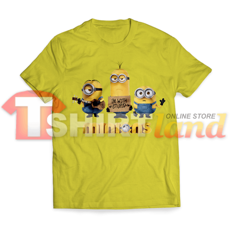 T-shirt Minions I'm with Stupid