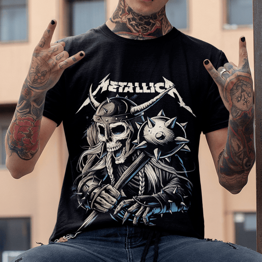 Тениска Metallica - Skeleton Viking