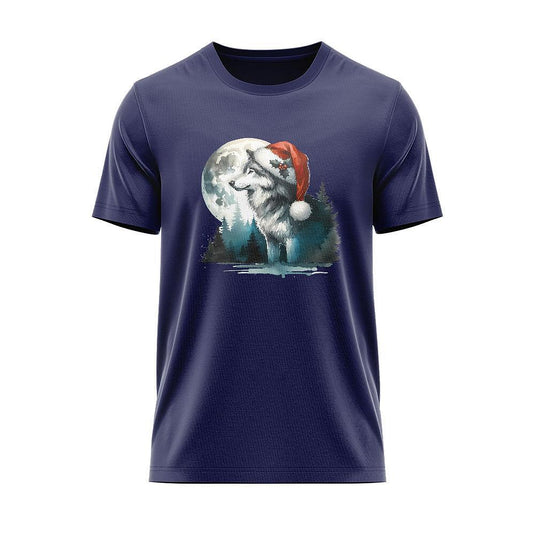 T-shirt Moon Christmas Wolf CHR_02