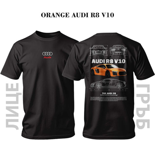Тениска ORANGE AUDI R8 V10