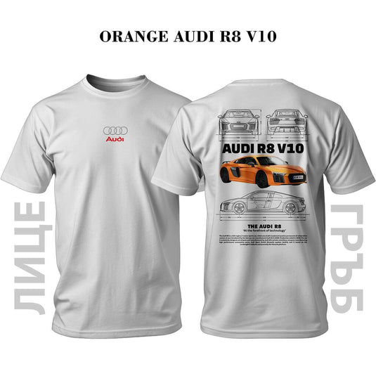 Тениска ORANGE AUDI R8 V10