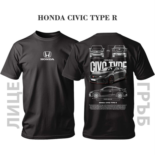 Тениска BLACK HONDA CIVIC TYPE R