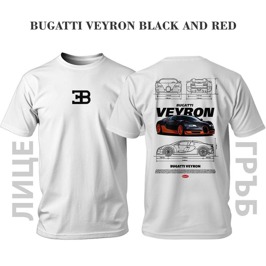 Тениска BUGATTI VEYRON BLACK AND RED
