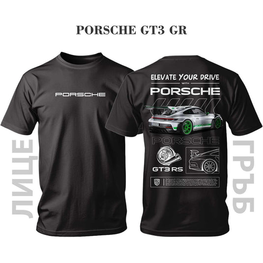 Тениска PORSCHE GT3 RS GREEN AND WHITE