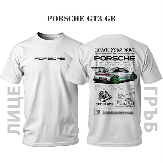 Тениска PORSCHE GT3 RS GREEN AND WHITE