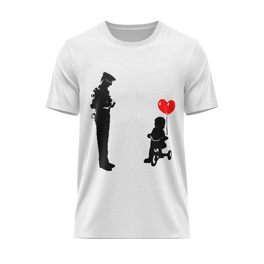 T-shirt Policeman With Child On Bike