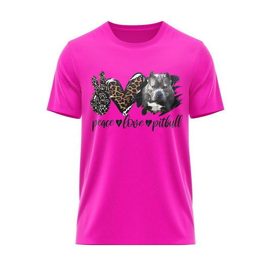 Тениска "Peace Love Pitbull"