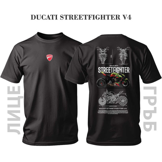 Тениска GREEN/RED Ducati Streetfighter