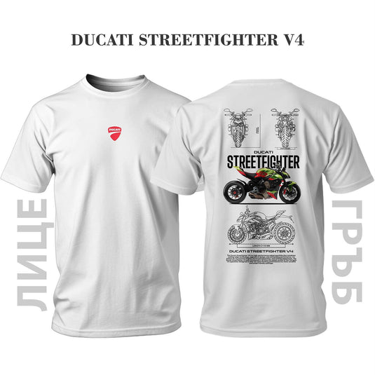 Тениска GREEN/RED Ducati Streetfighter