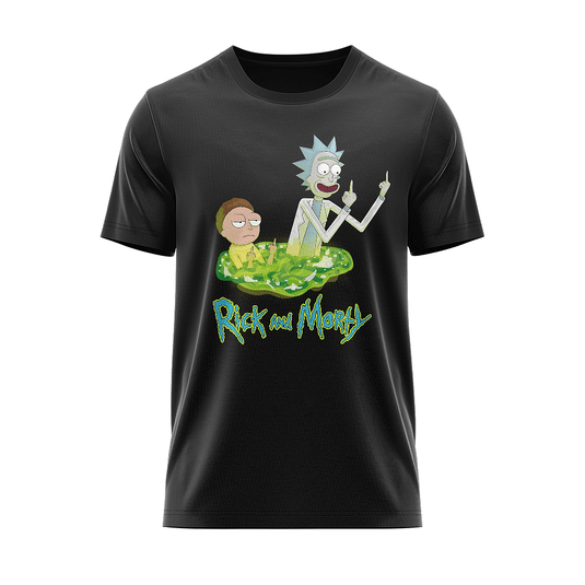 Тениска Rick And Morty mid fingers