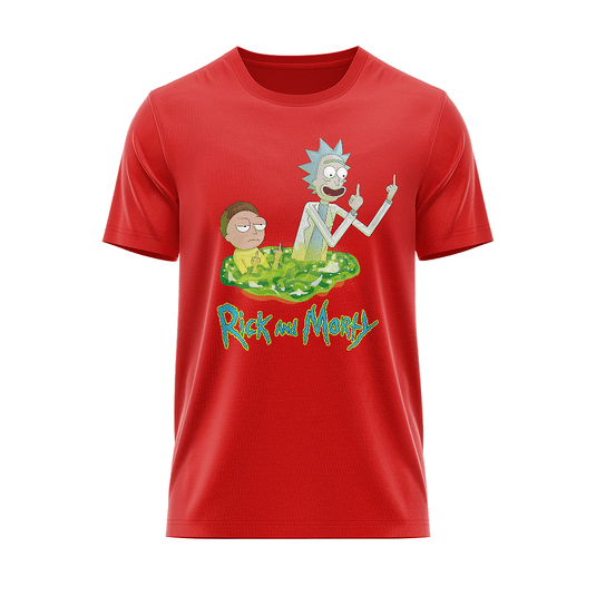 Тениска Rick And Morty mid fingers