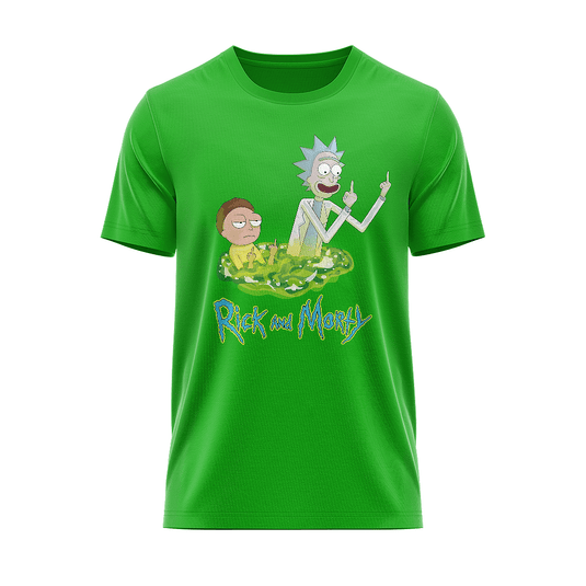Тениска Rick And Morty mid fingers