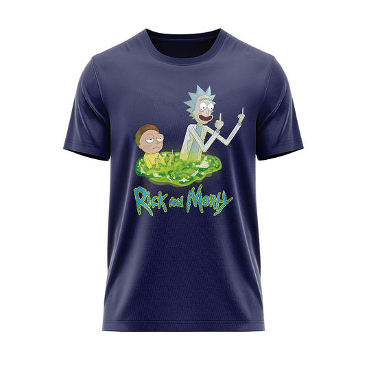 Тениска Rick And Morty mid fingers