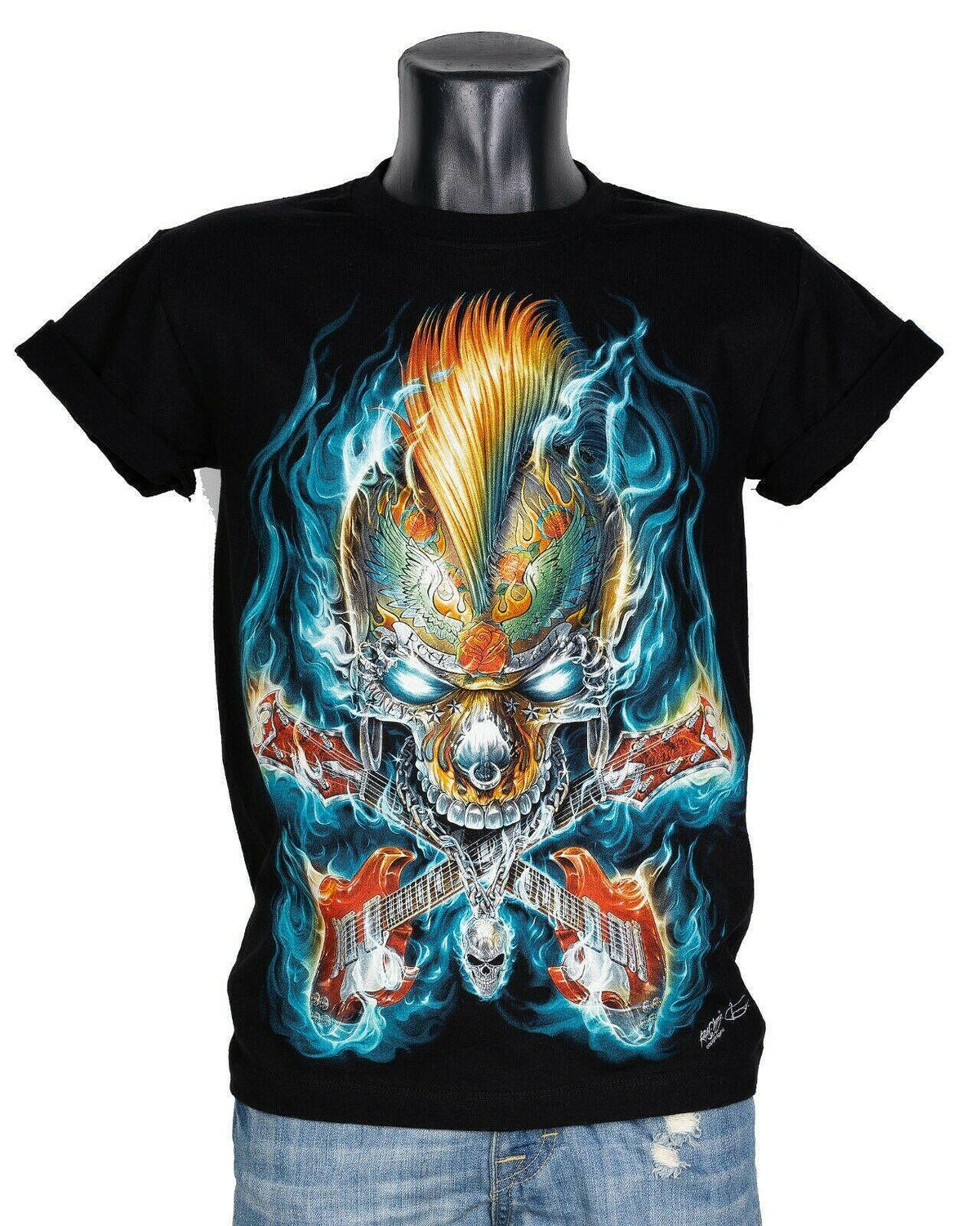 Rock & Roll Skull Guitars T-shirt GR-808