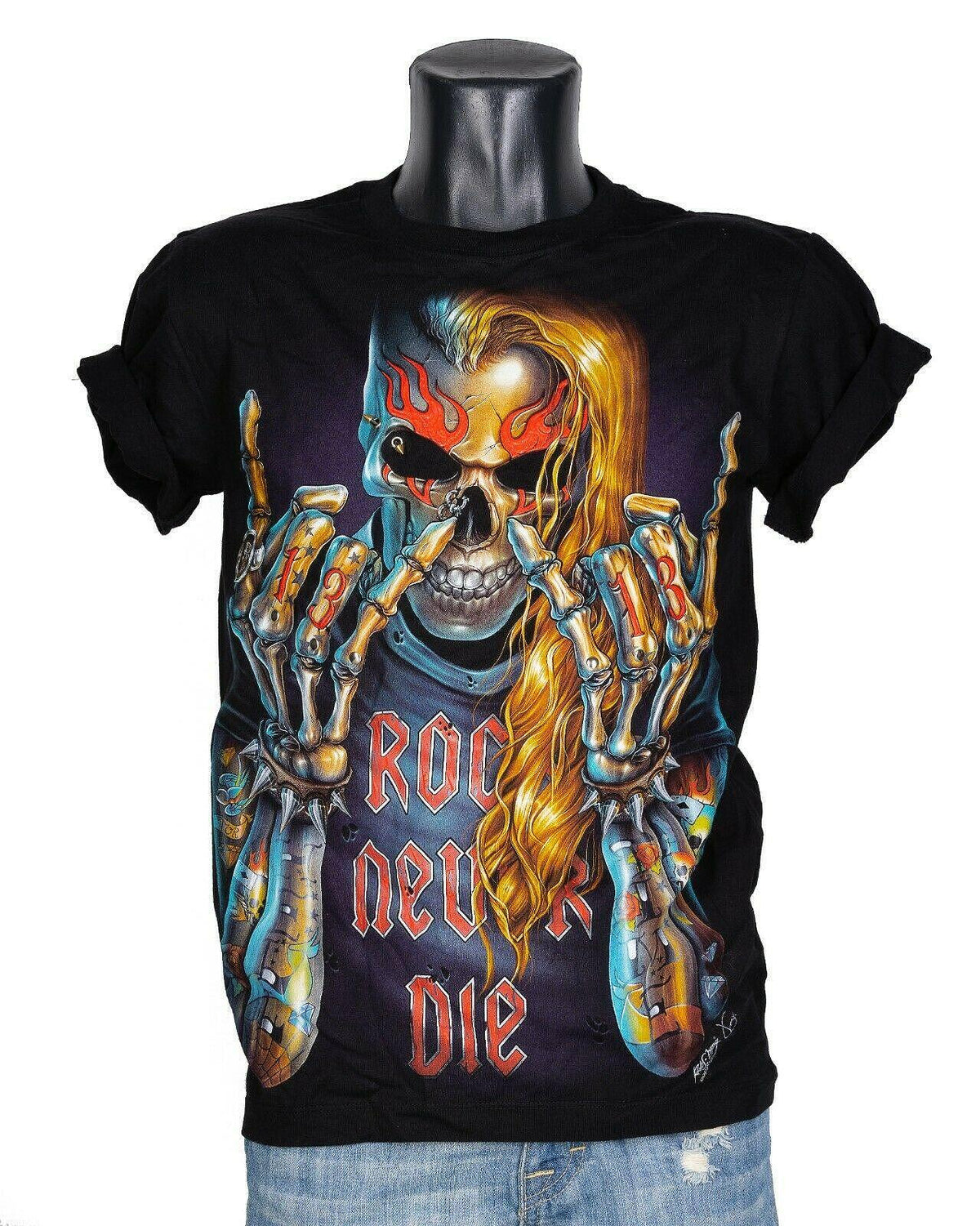 Rock Never Die T-shirt 3D-83