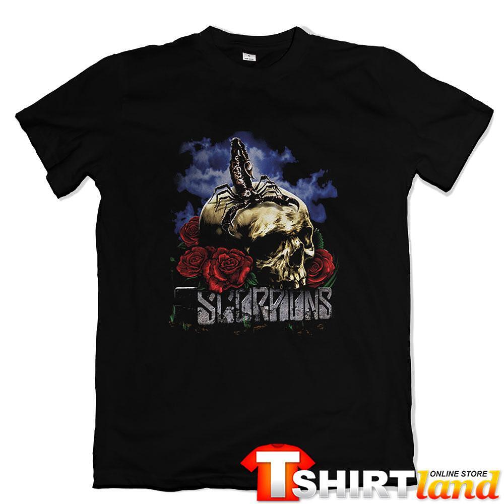 Тениска Scorpions Skull and roses