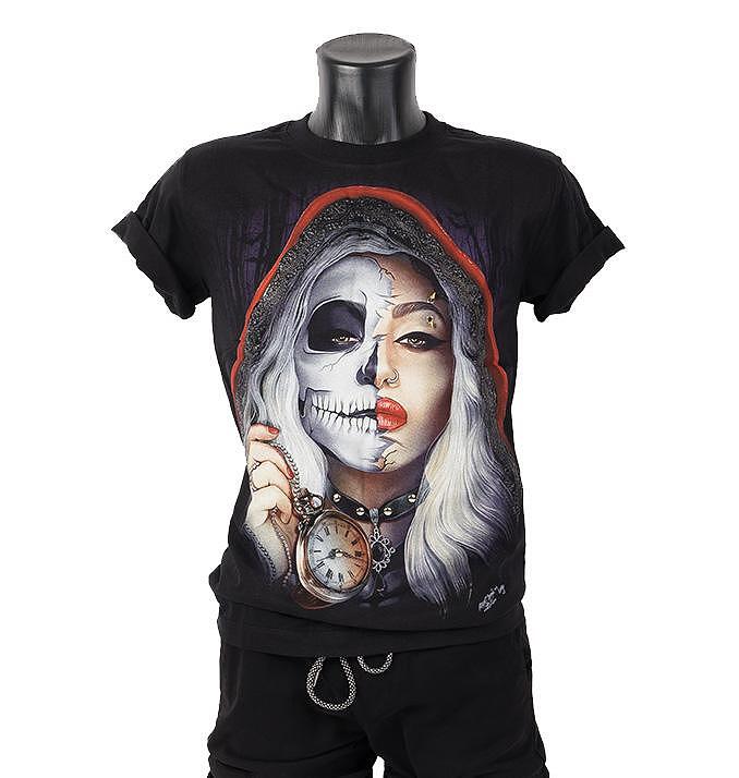 T-shirt Skull Pirate Girl 3D-135